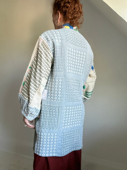 Vivianne Jacket with Upcycled Woven Throw Patchworked Size S/M #VIVT8