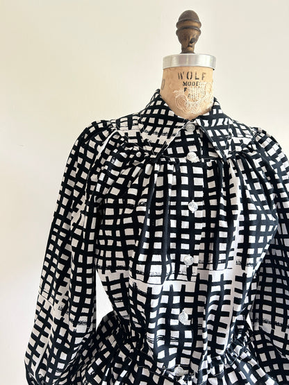 Jorgen Blouse - One of a Kind Upcycled Buttondown Size S/M & 2X/3X #JOR11