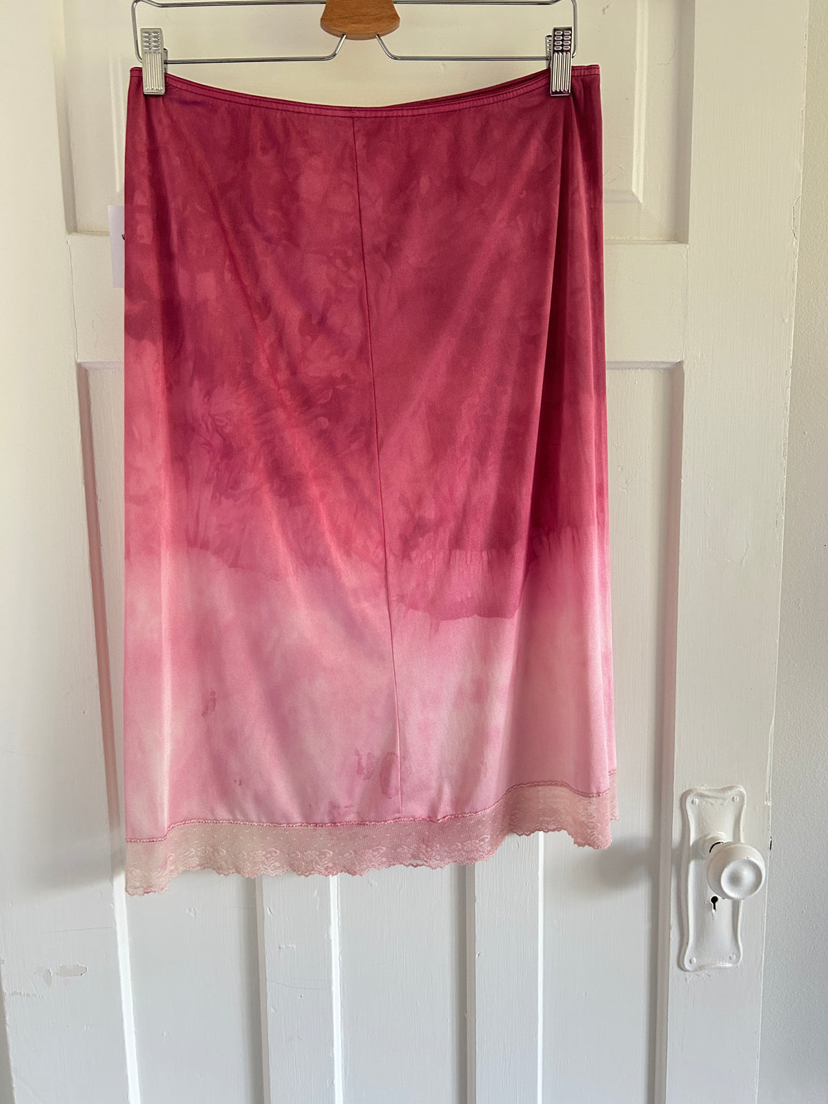 Hand Dyed Vintage Slip Skirt Size M/L #VIN19