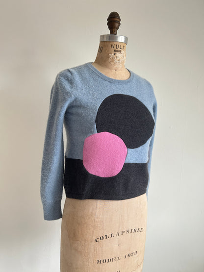 Abstract Art Patched Upcycled Cashmere Size XS/S #CASXSS12