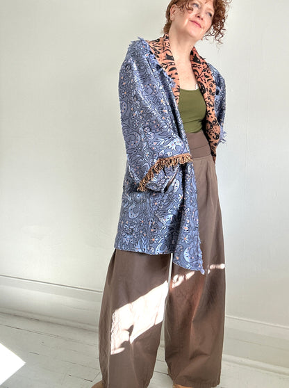 Vivianne Jacket with Upcycled Throw Blanket Size 2X/3X #CVJT23X24