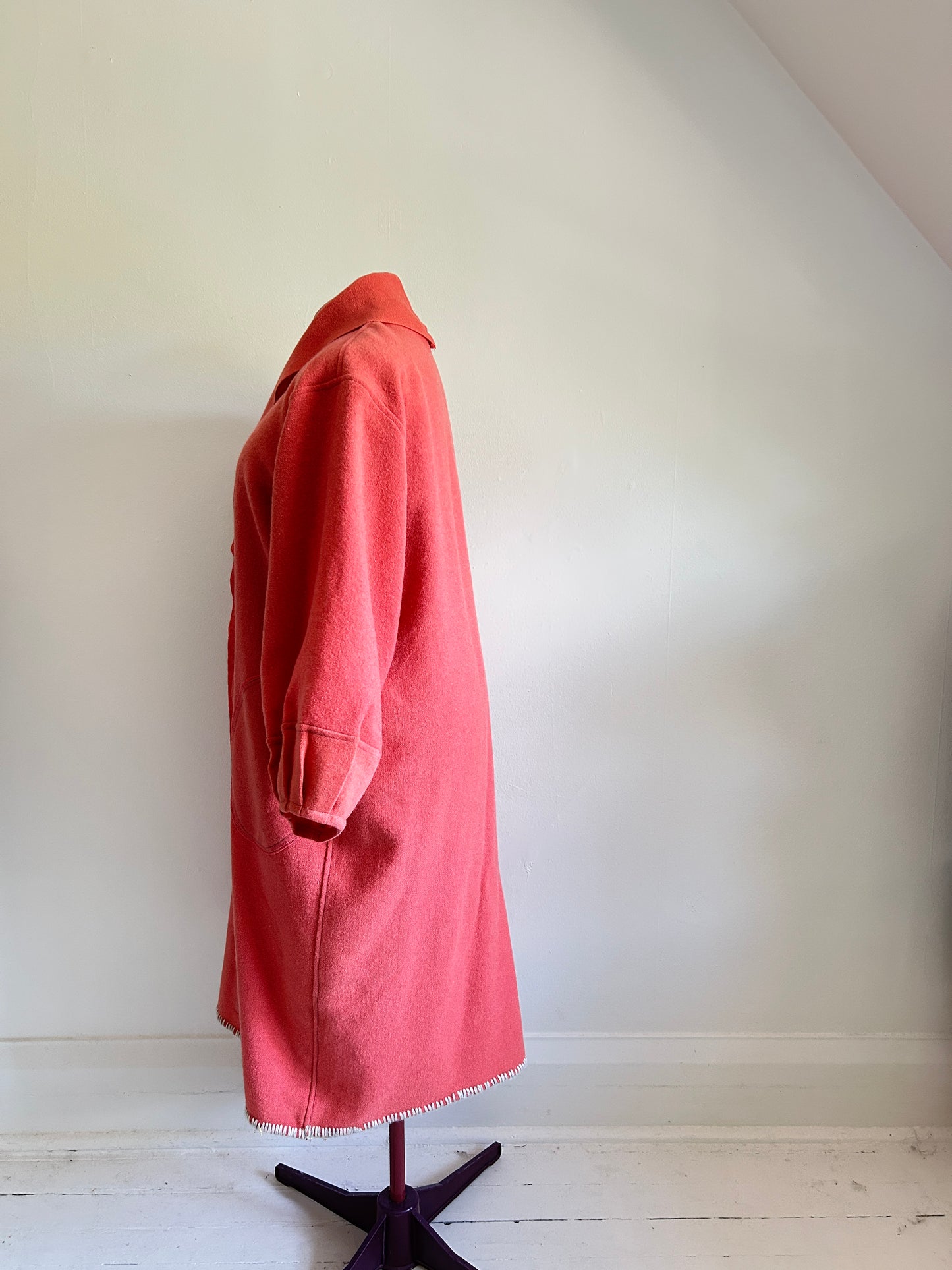 Vivianne Duster with Upcycled Vintage Wool Blanket Size 2X/3X #VIVW17