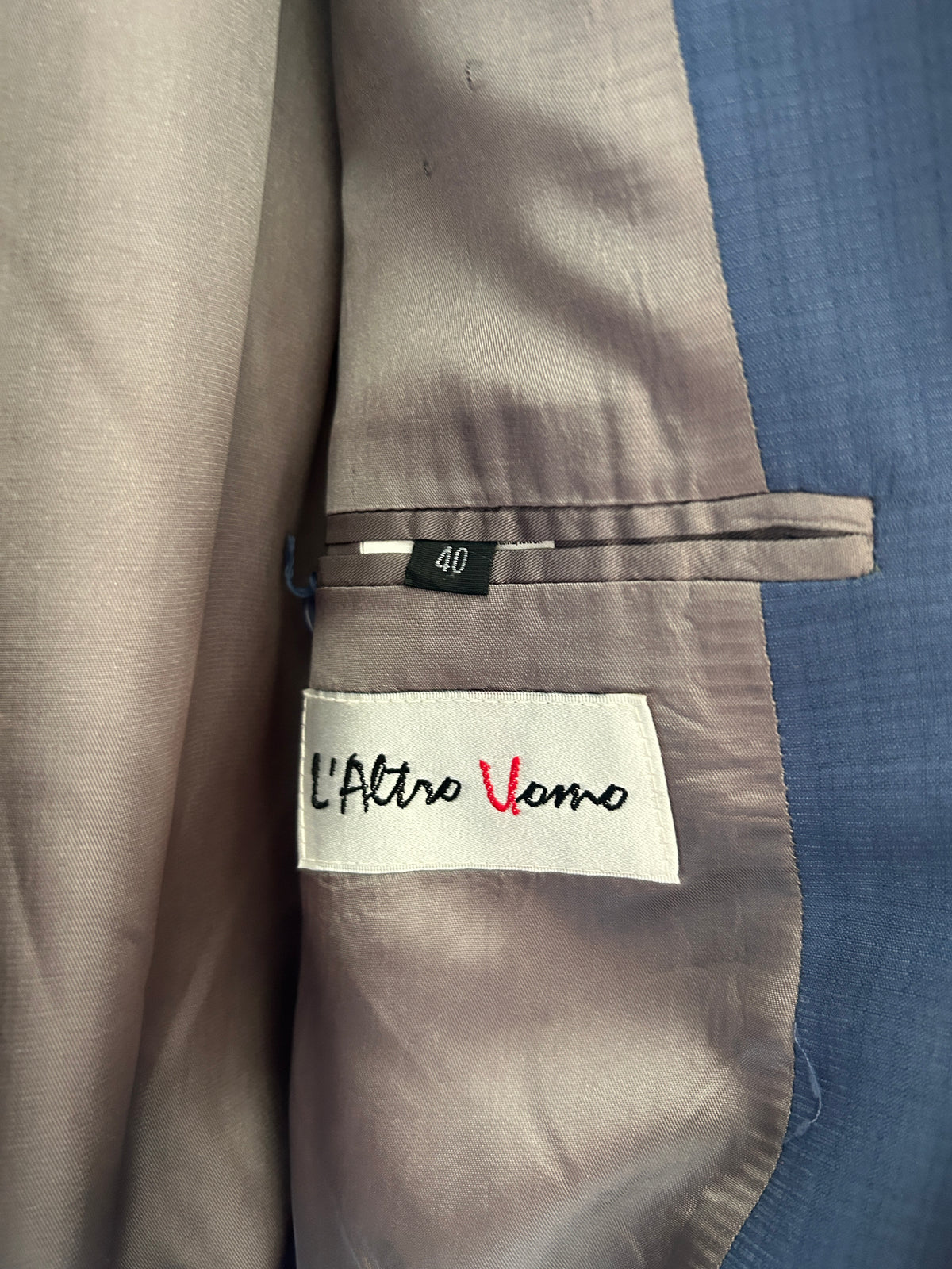 Cropped Upcycled L’Altro Vomo Blazer with Denim Belt Size L/XL #BLAZLXL4