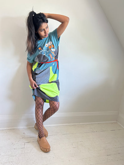 Vintage & Upcycled Tshirt Dress Size S/M #TDRESS5