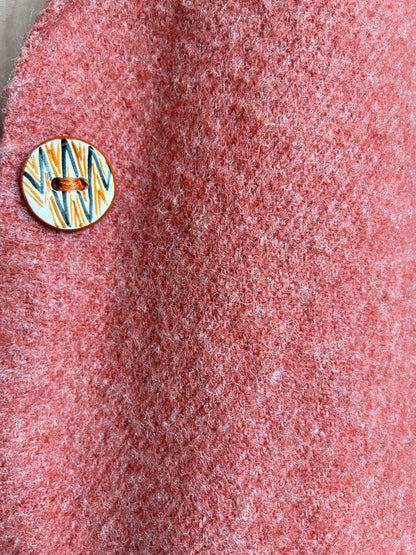 Vivianne Duster with Upcycled Vintage Kenwood Wool Blanket Size S/M #CVDWSM59