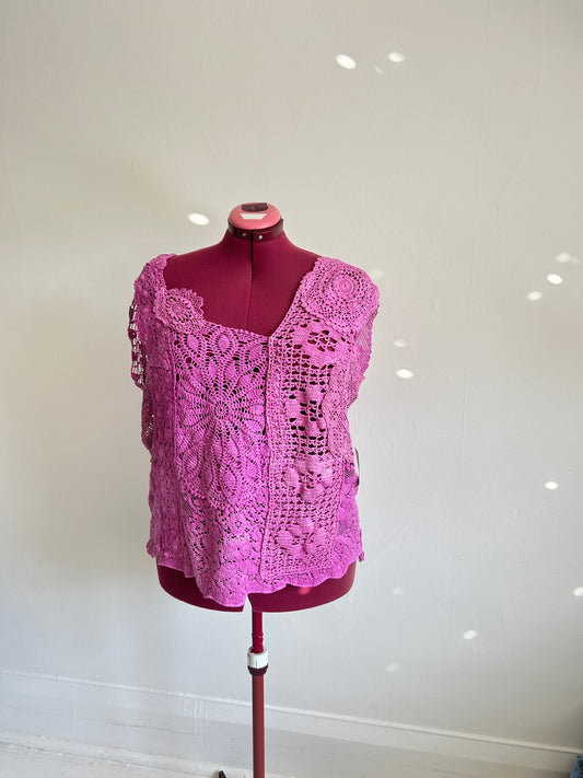 Mia Vintage Cotton Lace Dyed Cami Size XL/2X #MIA3