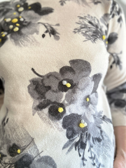 Needlefelted Confetti Cashmere Sweater S/M #CONCASSM1