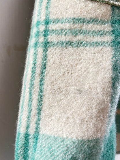 Vivianne Duster with Upcycled Vintage Wool Blanket & Handmade Ceramic Button Size XL/2X #CVDWX2X13