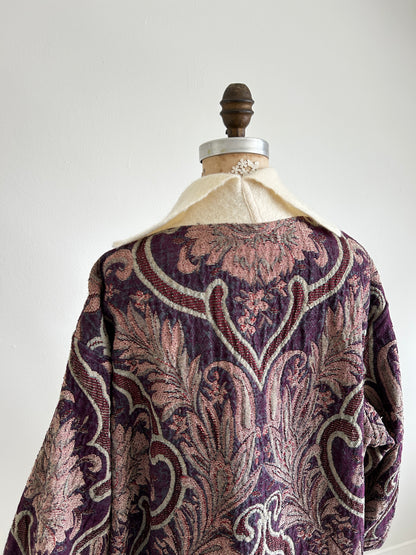 Vivianne Duster with Upcycled Vintage Icelandic Wool & Throw Blanket Size 2X/3X #CVDW23X63