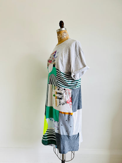 Vintage & Upcycled Tshirt Dress Size XL/2X #TDRESS4
