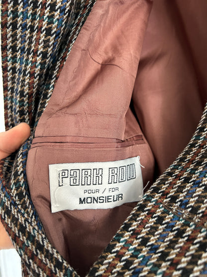 Cropped Upcycled Park Row Wool Blazer with Denim Belt Size M/L #BLAZML1