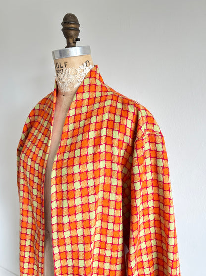 Vivianne Duster Jacket with Upcycled Vintage Deadstock Lightweight Wool Size M/L #CVDWML57