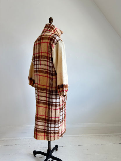Trench with Vintage Wool Blankets Size XS/S #CTDWXSS3