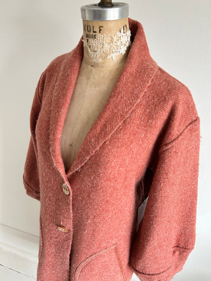 Vivianne Duster with Upcycled Vintage Kenwood Wool Blanket Size S/M #CVDWSM59