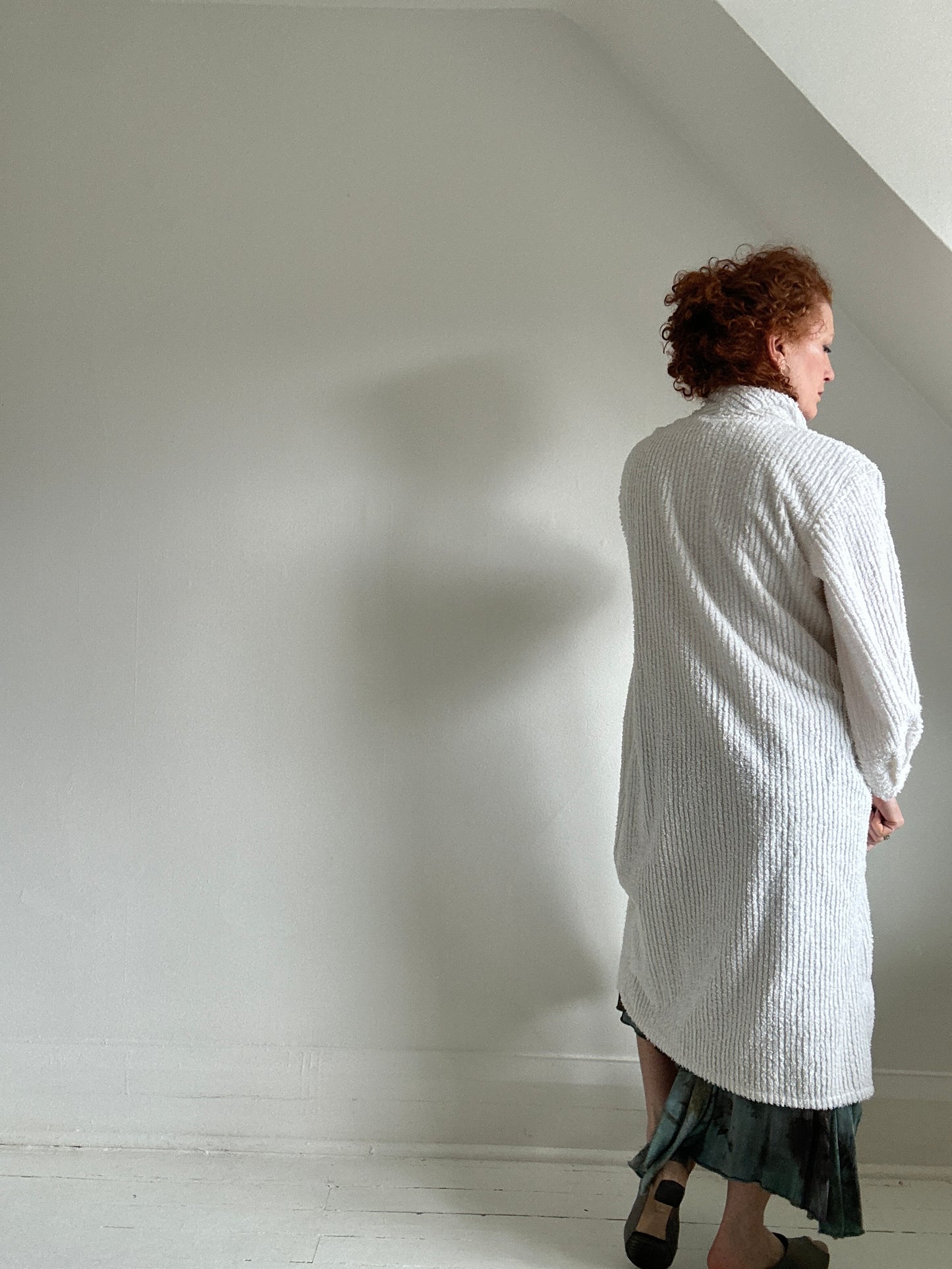 Vivianne Duster with Upcycled Vintage Chenille Size S/M #CVDCHSM109