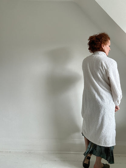 Vivianne Duster with Upcycled Vintage Chenille Size S/M #CVDCHSM109