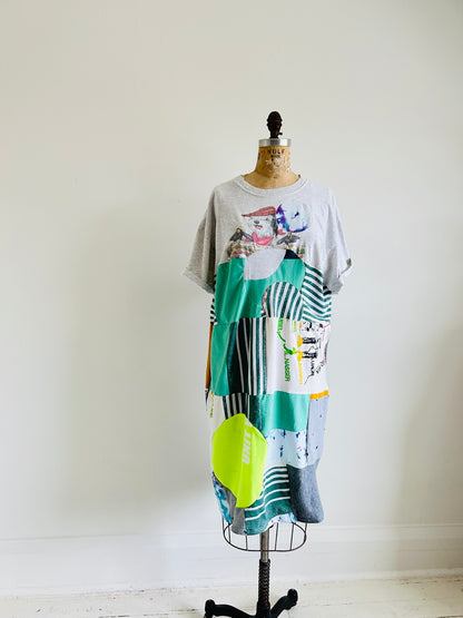 Vintage & Upcycled Tshirt Dress Size XL/2X #TDRESS4