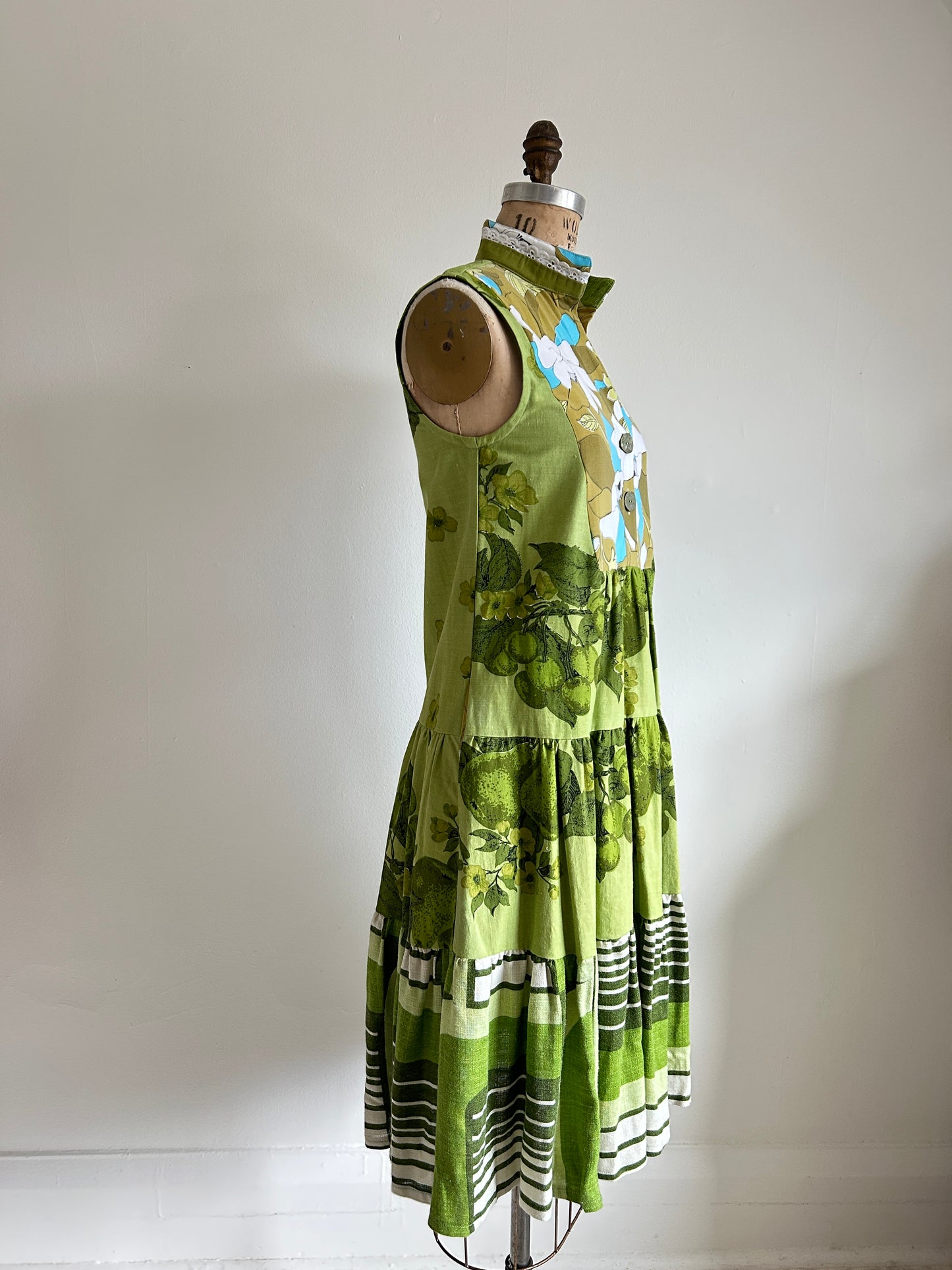 Carrie Dress - One of a Kind Vintage Cotton Tablecloths  Size XS/S #CAR6