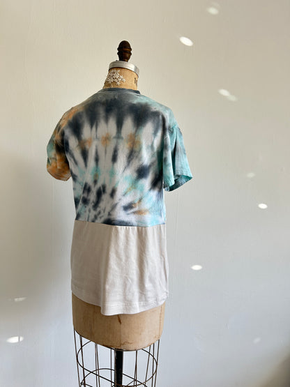 Reworked Preloved Tie Dyed Tshirt - Circle Series Size XS/S #TSHIRT3