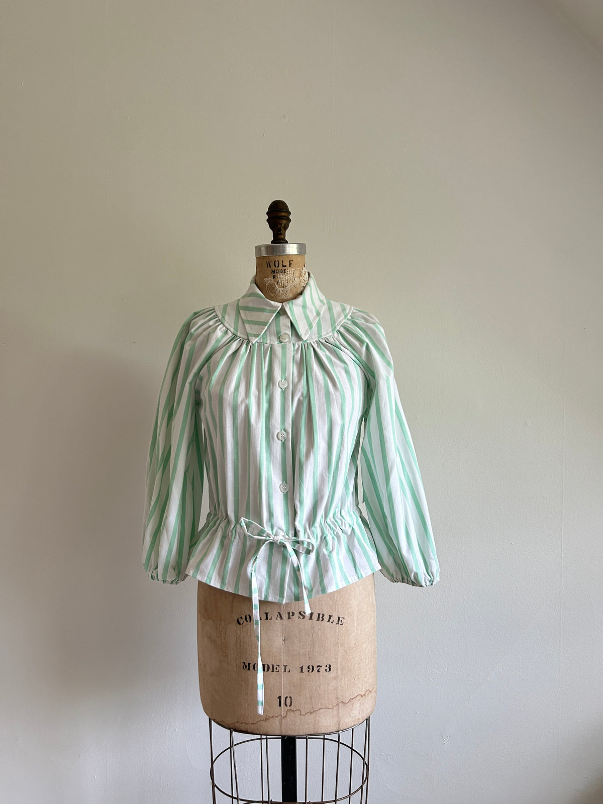 Jorgen Blouse - One of a Kind Upcycled Cotton Buttondown Size XS/S #JORXXS8