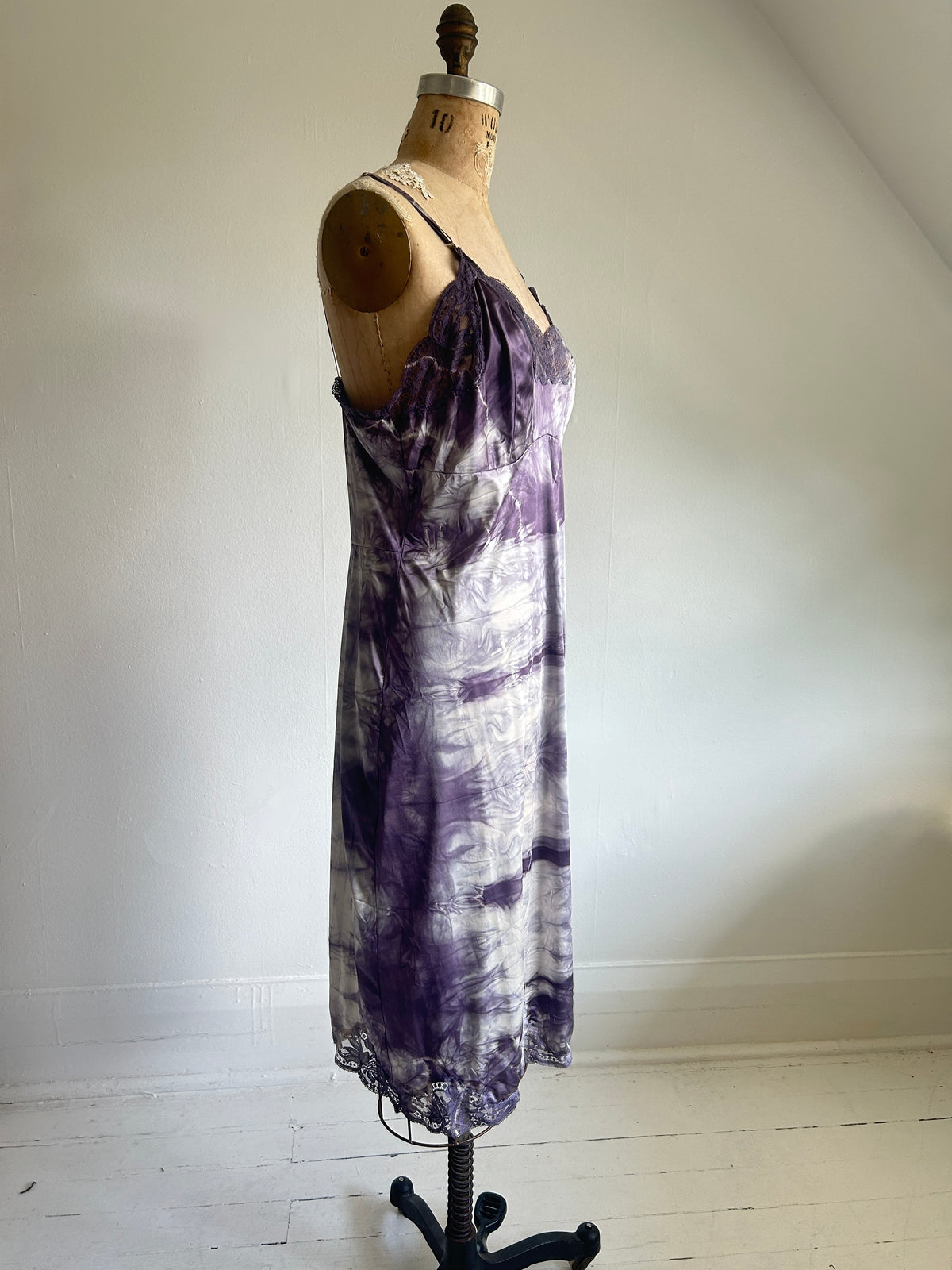 Hand Dyed Vintage Slip Dress Size XL #VIN8