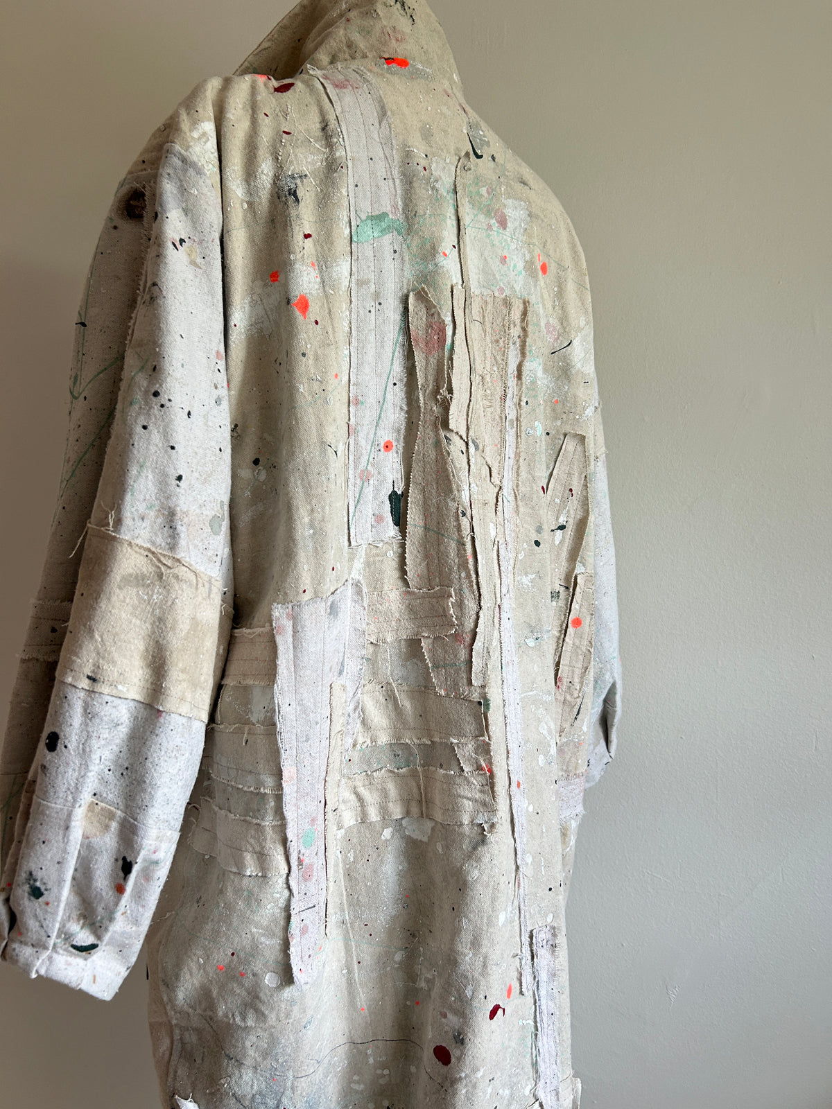 Trench with Upcycled Painters Drop Cloths Size XL/2X #TRENCHPX2X1