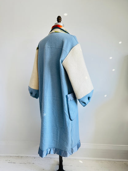 Trench with Vintage Wool Blankets Size M/L #TRENCH2