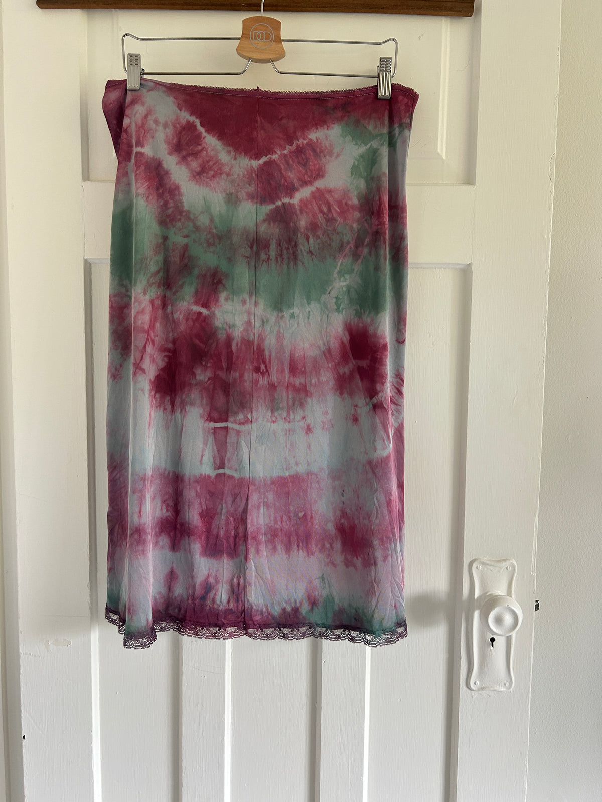 Hand Dyed Vintage Slip Skirt Size XL #VIN17