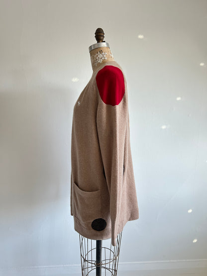 Abstract Art Patched Upcycled Cashmere Sweater M/L #CASML6