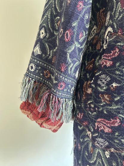 Billie Zip Up Jacket with Upcycled Throw Blankets Size XS/S #BILLJXSS