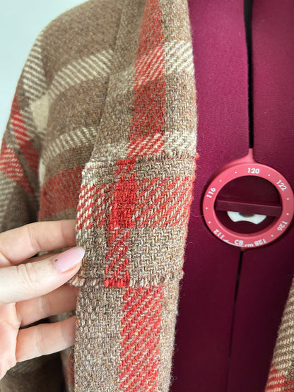 Vivianne Duster with Upcycled Vintage Wool Blanket Size 2X/3X #VIVW21