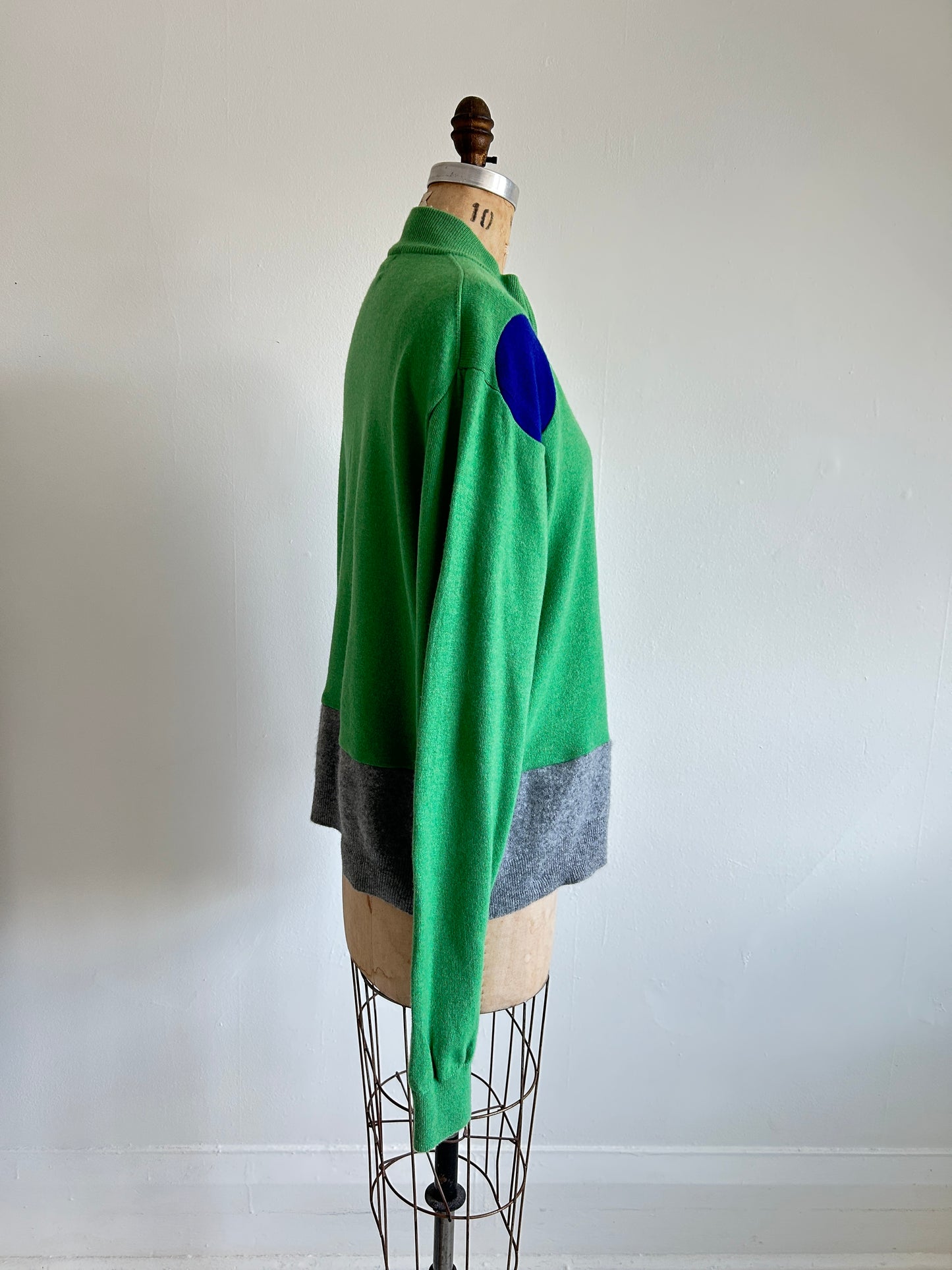 Abstract Art Patched Upcycled Cashmere Sweater 2X/3X #CAS23X20