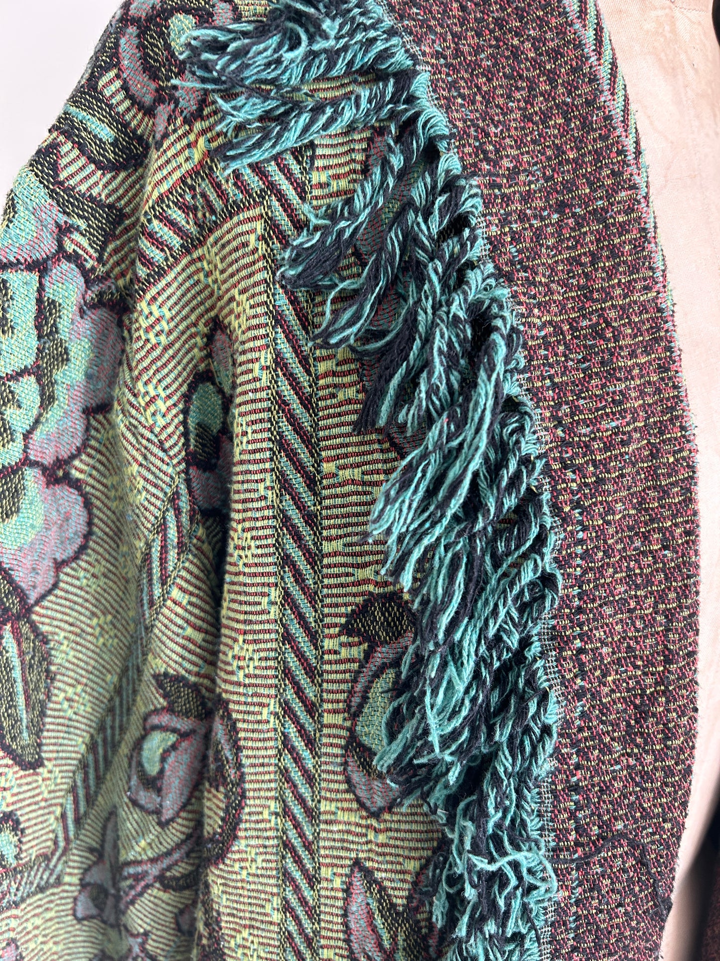 Vivianne Duster with Upcycled Throw Blanket Size XL/2X #VIVT12