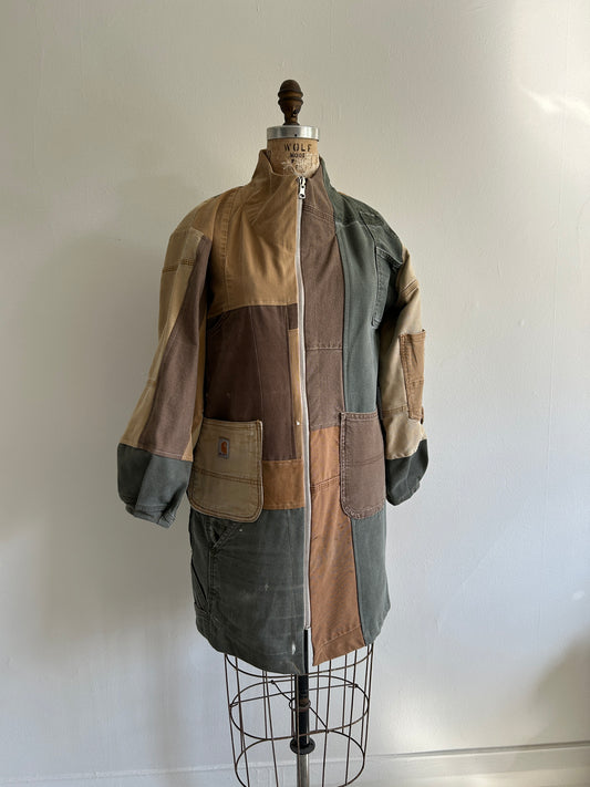 Billie Zip Up Jacket with Upcycled  Carhartt & Dickie Vintage Workwear Trousers  Size XS/S #BILLJCARXSS2