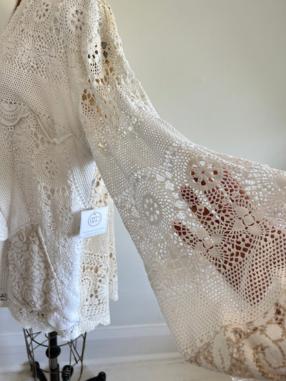 Vivianne Jacket with Vintage Chenille & Crochet Size M/L #VIVCH16