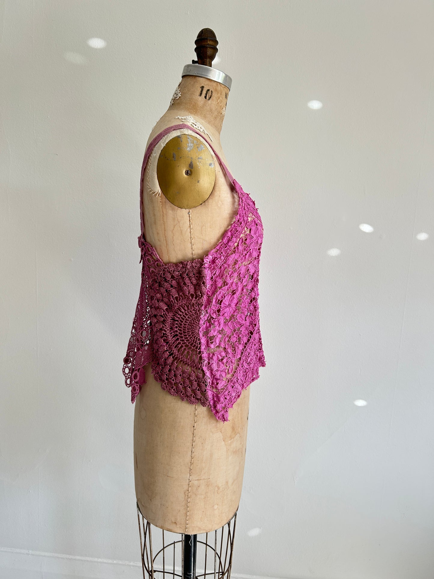 Mia Vintage Cotton Lace Dyed Cami Size M/L #MIA2