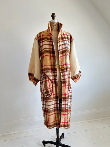 Trench with Vintage Wool Blankets Size XS/S #CTDWXSS3