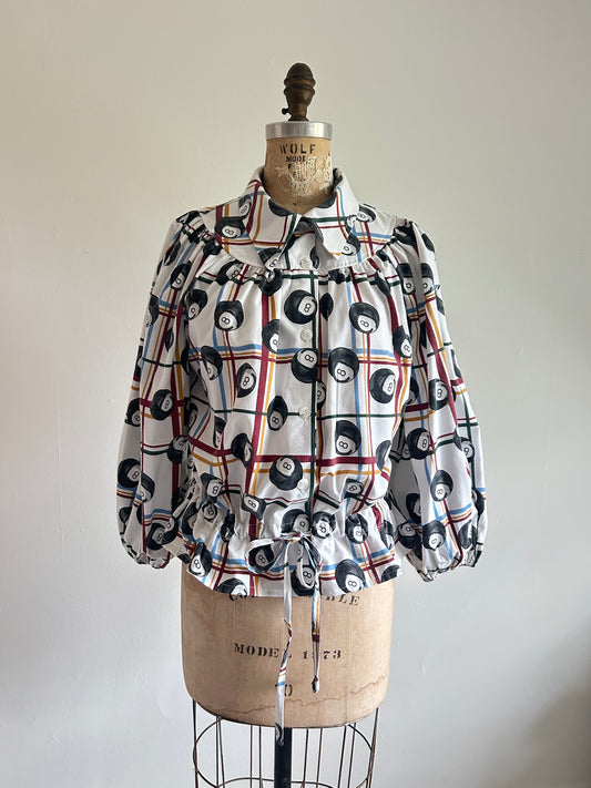 Jorgen Blouse - One of a Kind Upcycled Vintage Buttondown Size L/XL #JORLXL20