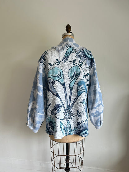 Vivianne Jacket with Upcycled Cotton Throw Blanket Size S/M #VIVT9