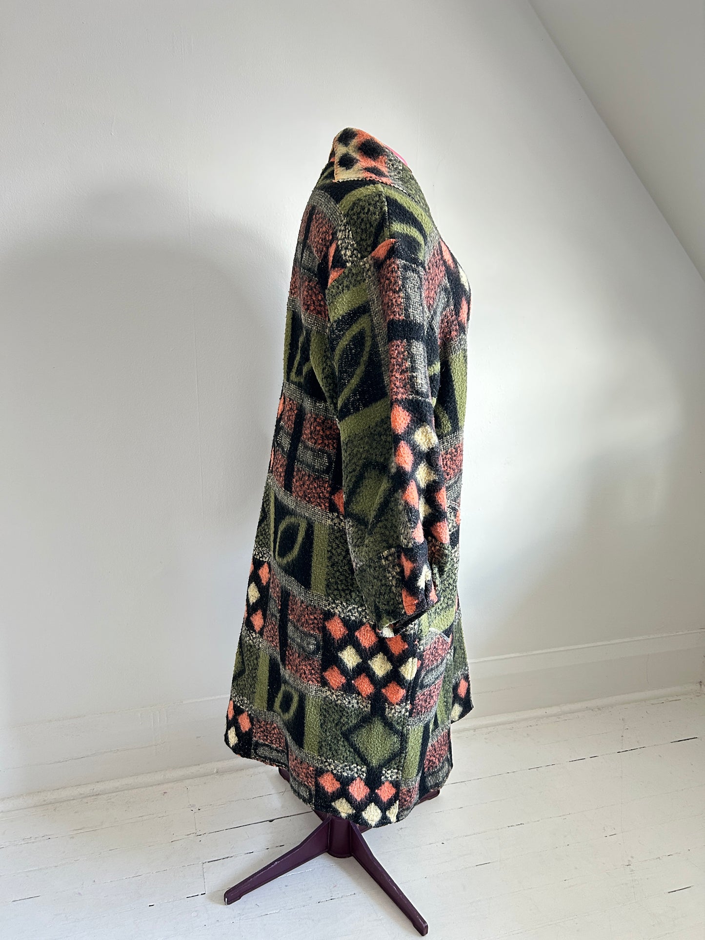 Vivianne Duster with Upcycled Vintage Blanket Size 2X/3X #CVDW23X55