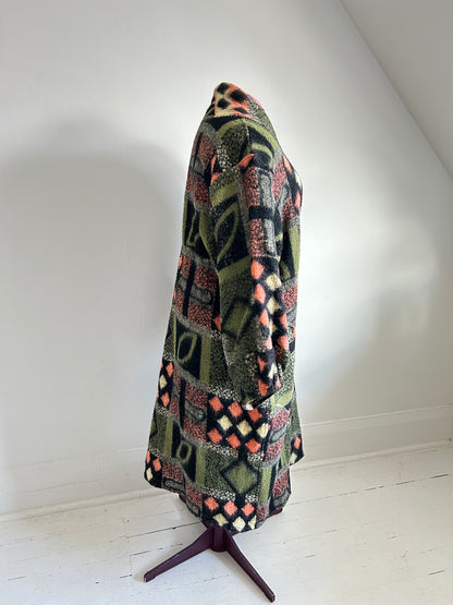 Vivianne Duster with Upcycled Vintage Blanket Size 2X/3X #CVDW23X55