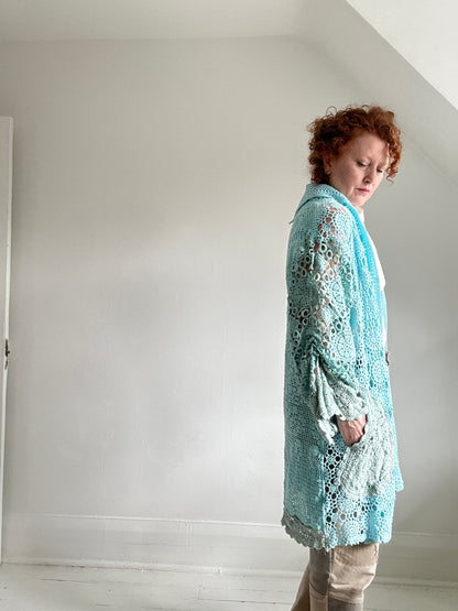 Vivianne Jacket Upcycled Cotton Crochet Size S/M #VIVCR2
