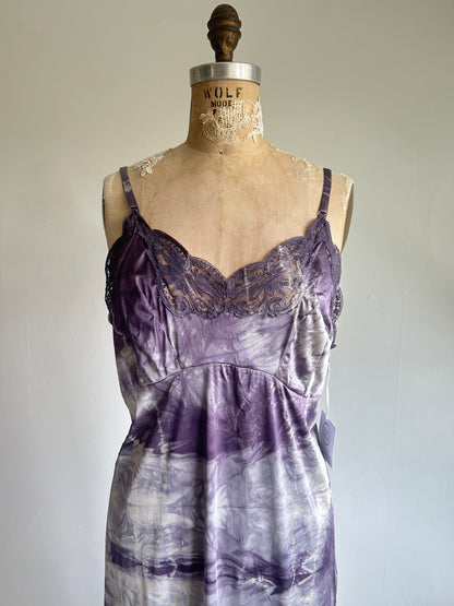 Hand Dyed Vintage Slip Dress Size XL #VIN8