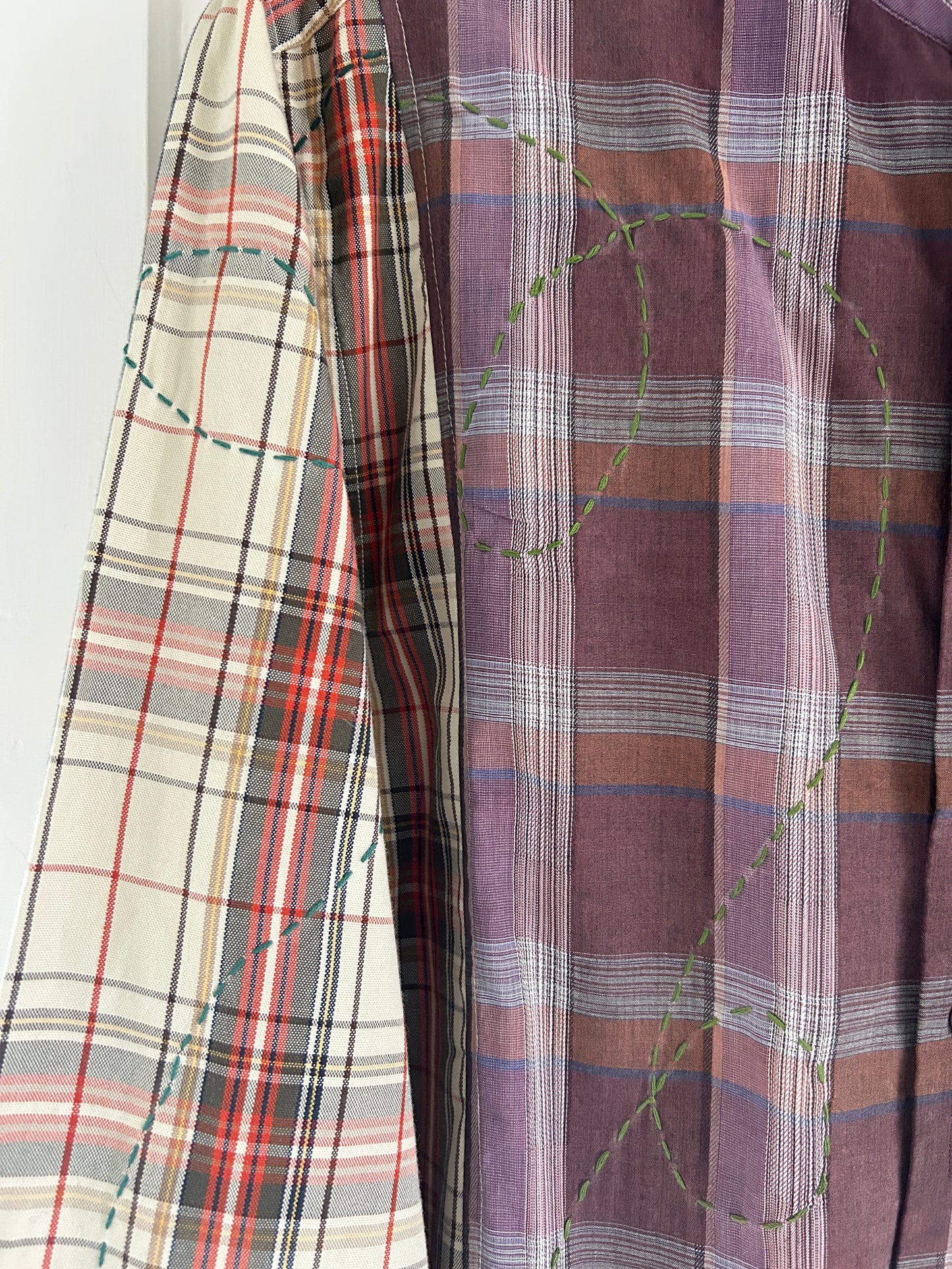 Reworked “Tuxedo Workwear” Buttondown Shirt with Handstitching M/L #TBML6