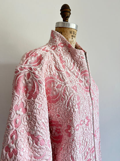 Billie Zip Up Jacket with Upcycled Vintage Draperies Size S/M #BILLJSM3