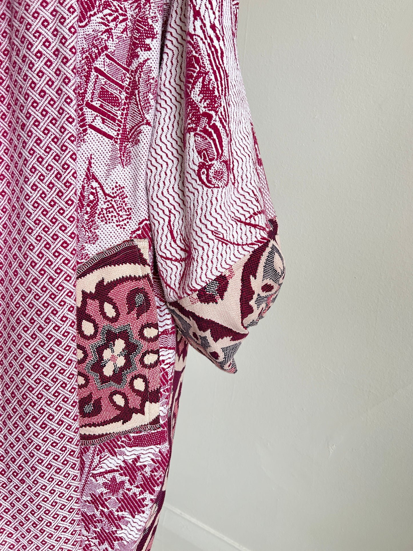 Vivianne Duster with Upcycled Throw Blanket Size XL/2X #CVDTX2X30