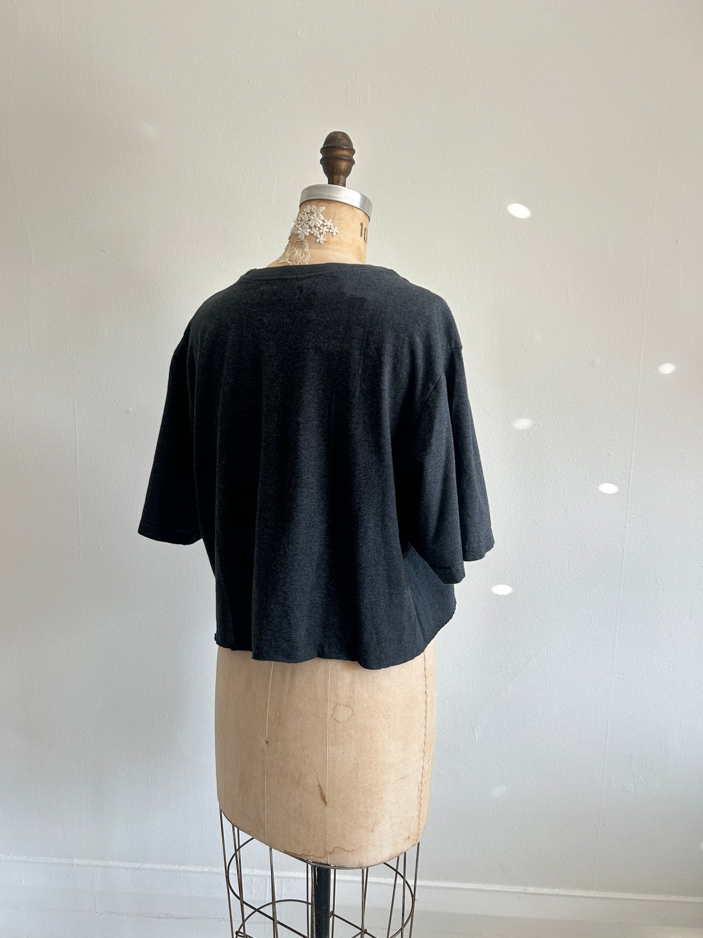 Reworked Preloved Cropped Tshirt - Woven Series Size XL/2X #TSHIRT19