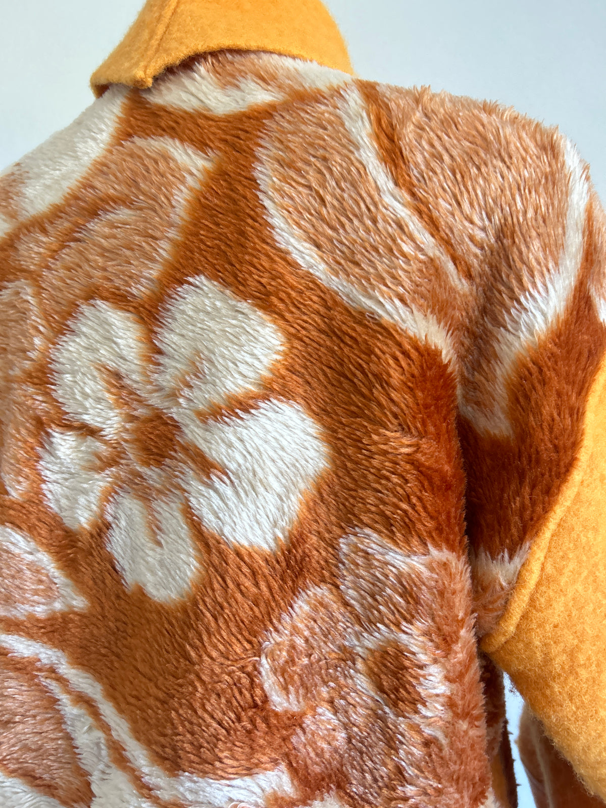 Vivianne Cropped Jacket with Upcycled Vintage Virgin Wool & Fleece Blankets Size 2X/3X #CVCW23X1