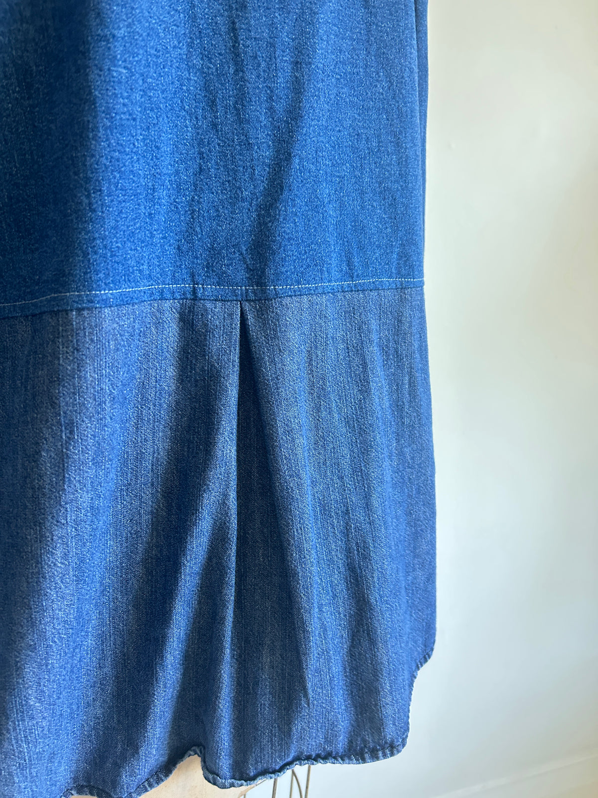 Upcycled Modern Workwear Denim Shirt - Circle Series Size M/L #DENML5