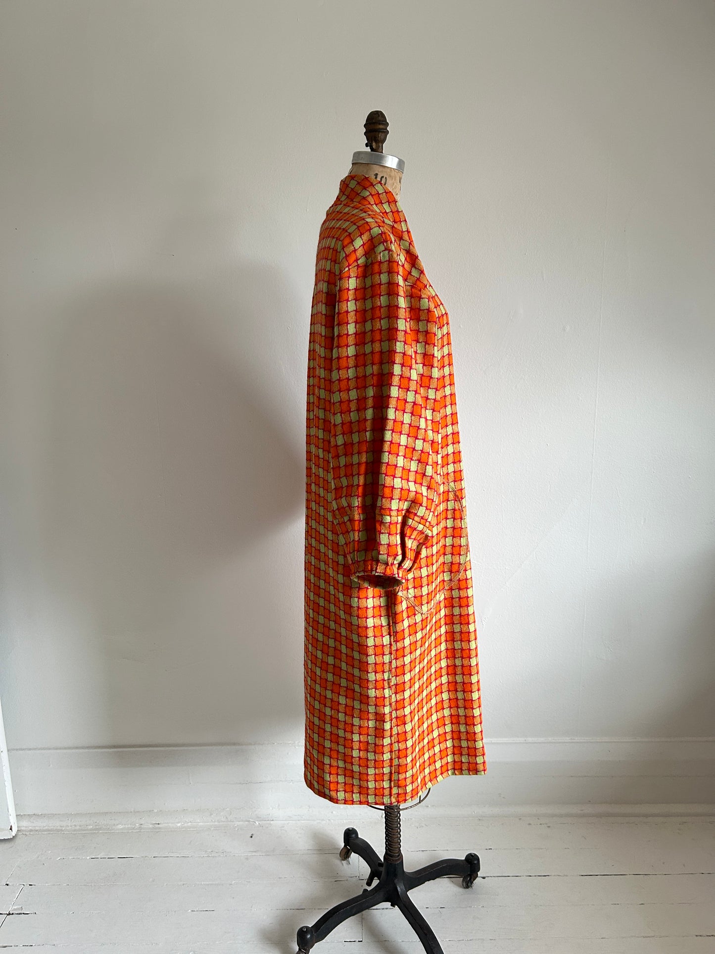 Vivianne Duster Jacket with Upcycled Vintage Deadstock Lightweight Wool Size M/L #CVDWML57